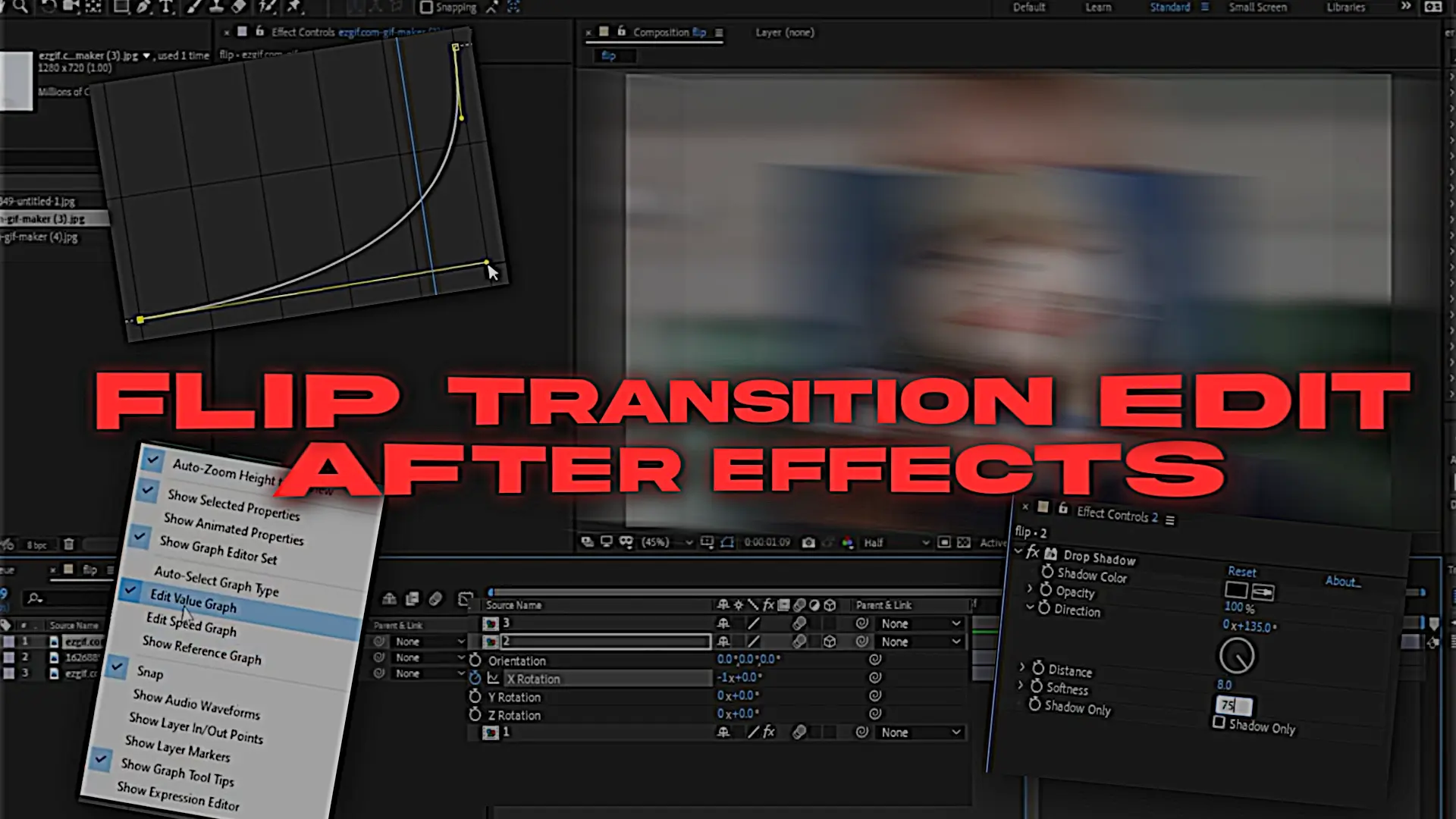 How to Make Flip Transition Edit in After Effects.