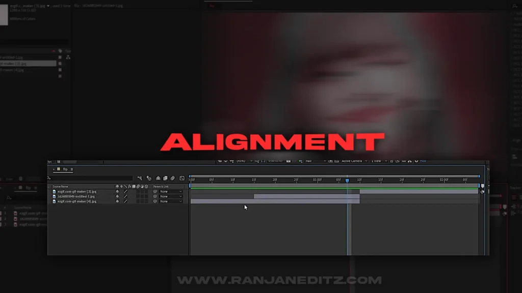 How to Make Flip Transition Edit in After Effects ; alignment