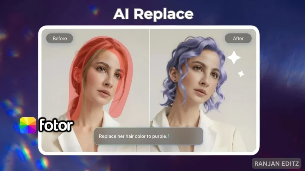 AI Replace Image- for Fotor AI Photo Editor_Ranjan Editz