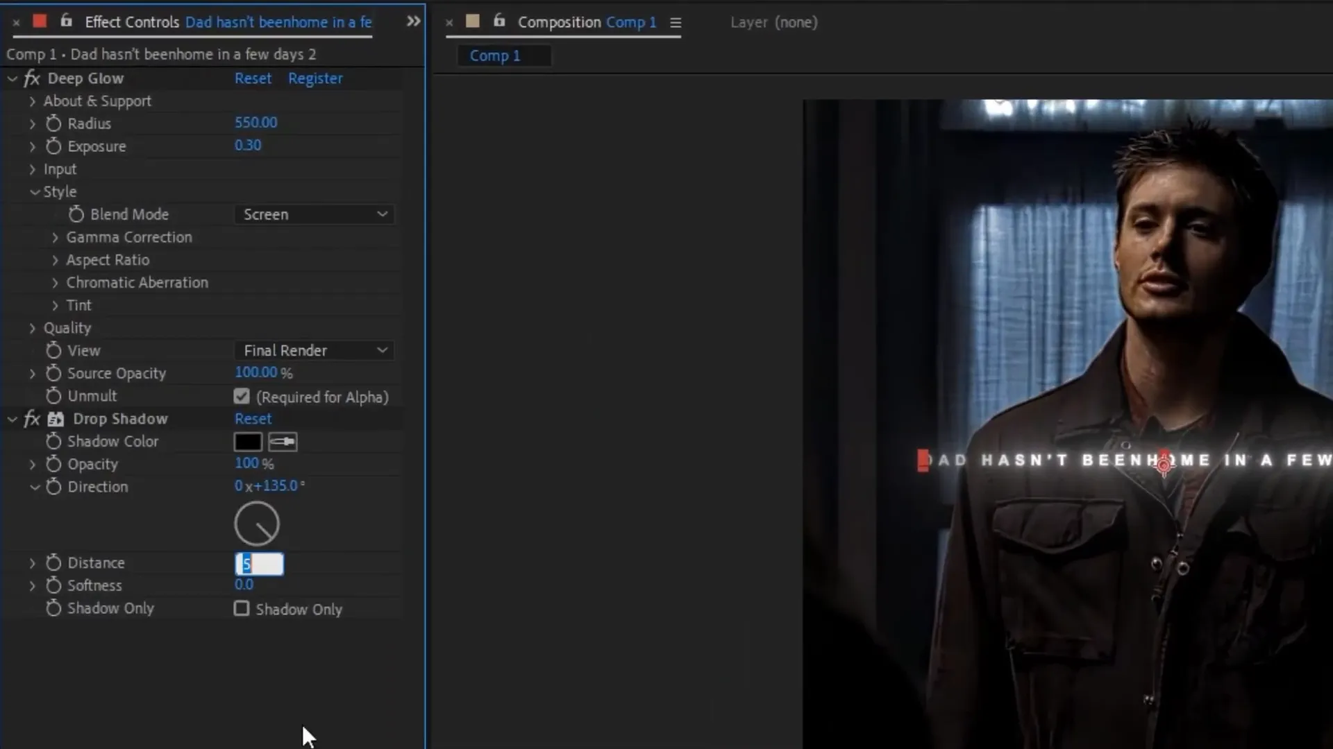 Applying Drop Shadow effect