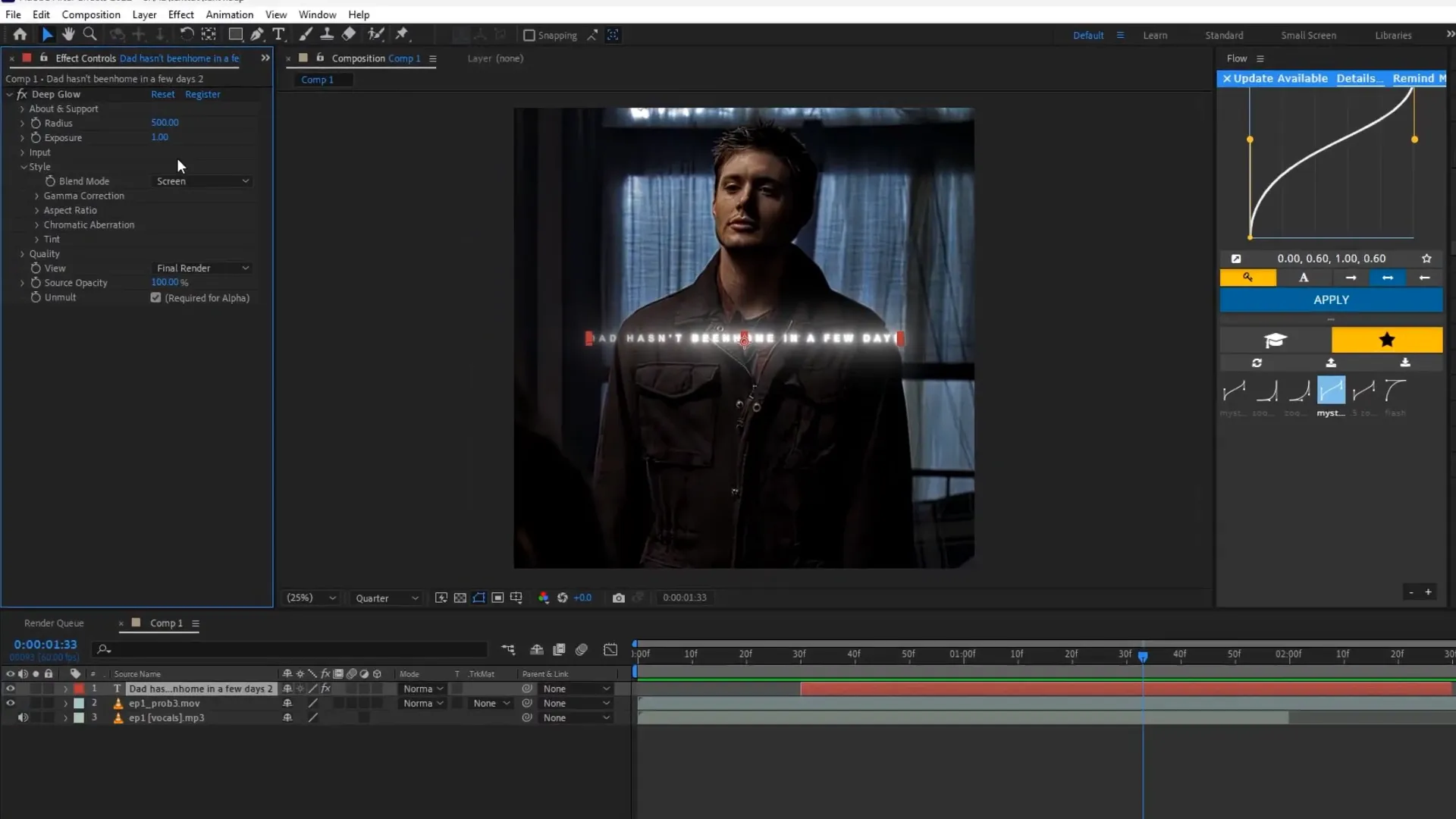Adding Deep Glow effect