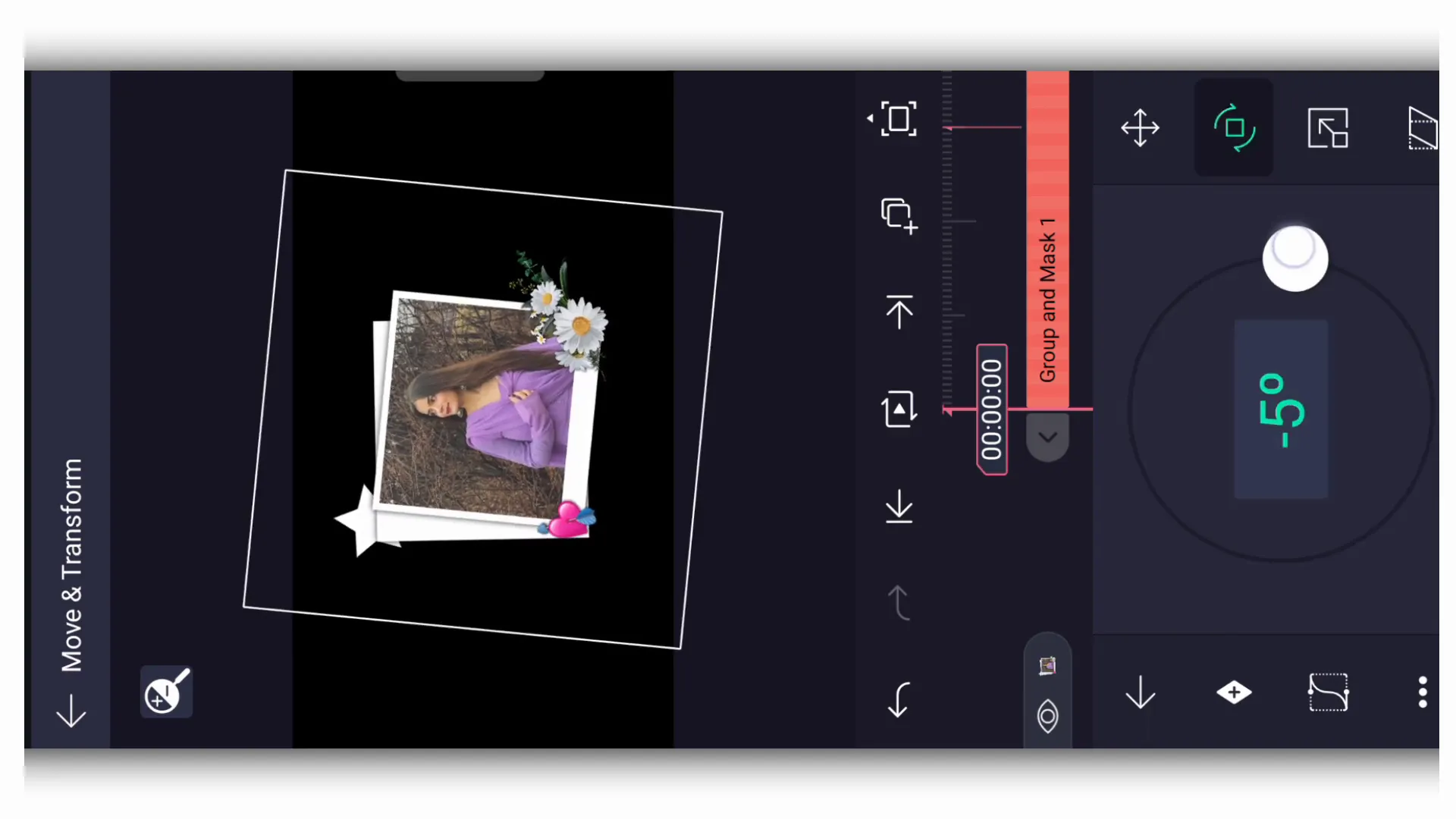 Transforming photos in Alight Motion