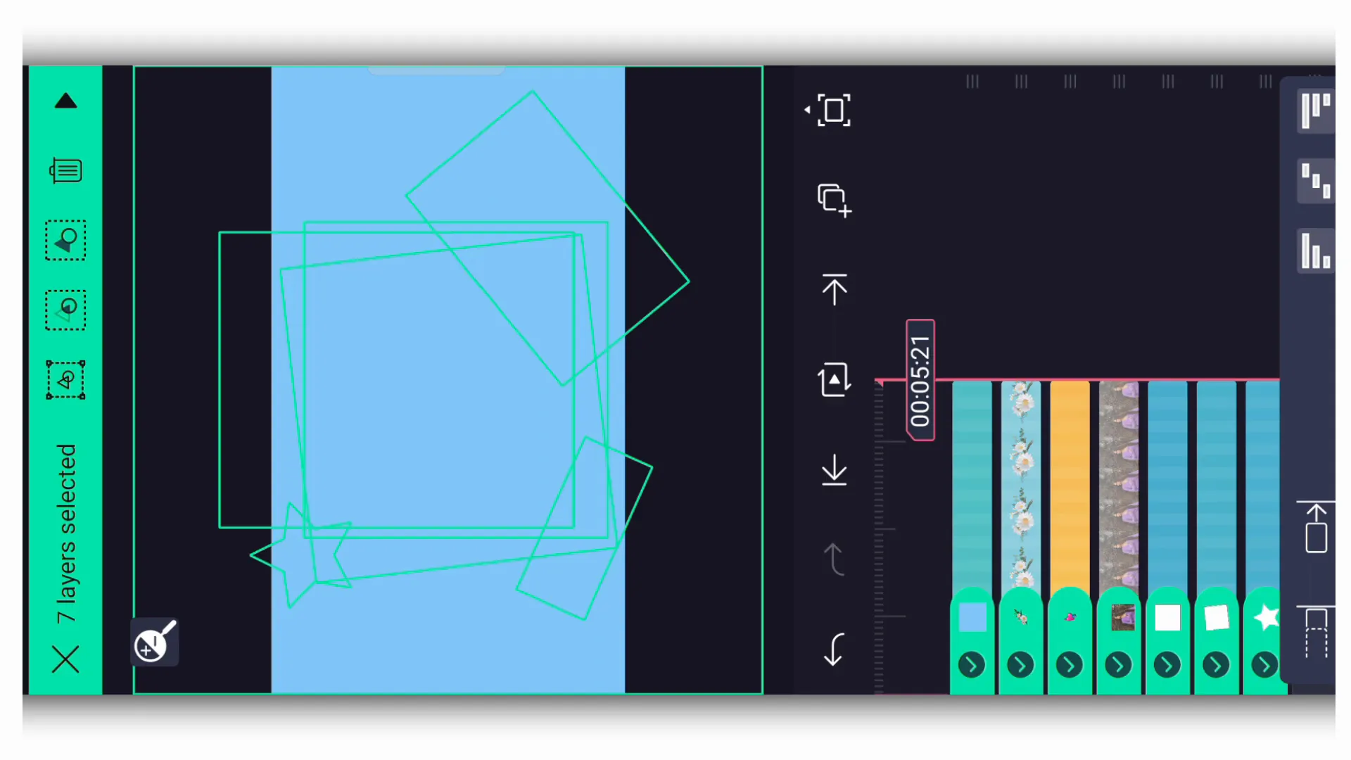 Adjusting layer duration in Alight Motion